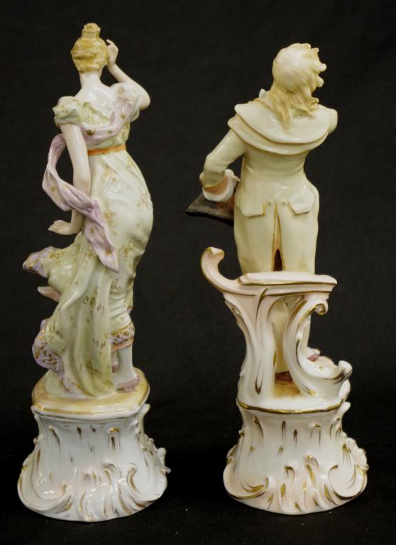 Pair of German standing ceramic figures - Image 2 of 3