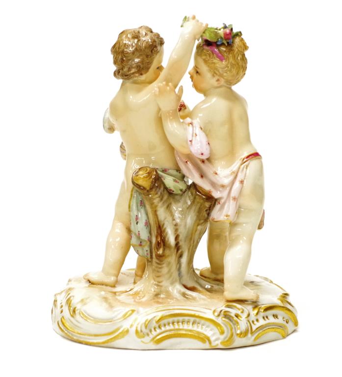 Antique Meissen ceramic Children figure - Image 3 of 5
