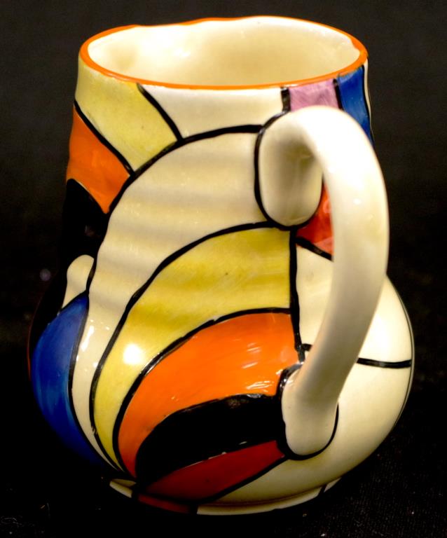 Good Clarice Cliff Bizarre swirl pattern jug - Image 4 of 5