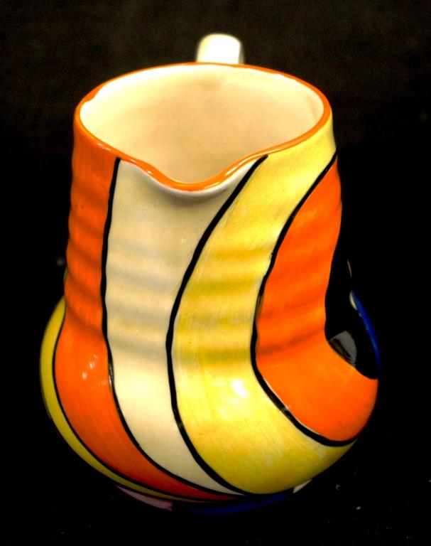 Good Clarice Cliff Bizarre swirl pattern jug - Image 3 of 5
