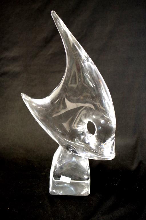 Good Daum France glass Fish Figure - Image 2 of 2