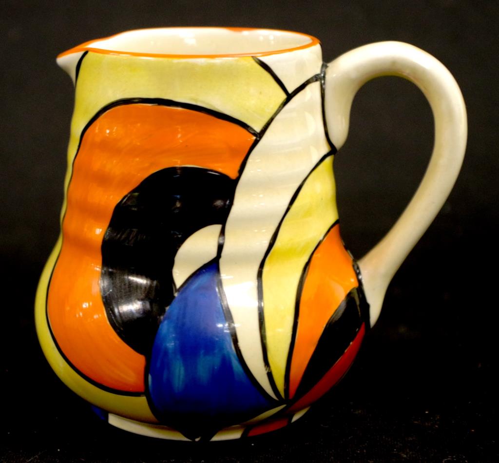 Good Clarice Cliff Bizarre swirl pattern jug