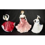 Three Royal Doulton "Pretty Ladies" figurines