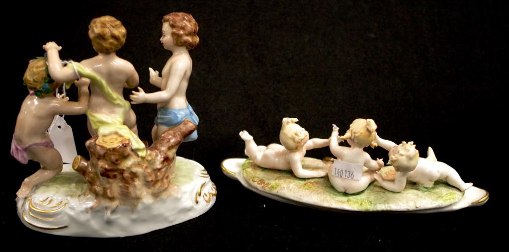 Two Italian porcelain figure groups - Image 2 of 2