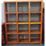 Hardwood square shelf unit