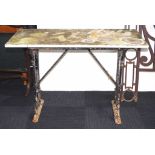 Antique cast iron outdoor table