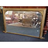 Vintage wood framed over mantle mirror