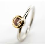 Pandora gemstone set silver ring