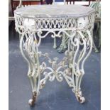 Wrought iron garden table