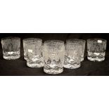 Eight good Tudor crystal whisky tumblers