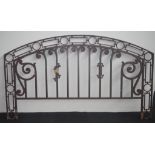 Antique French forged iron screen / bed head