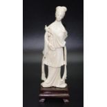 Chinese carved ivory Standing Woman figure