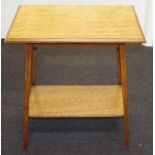Satinwood 2 tier occasional table