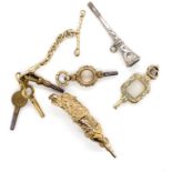 Collection of four good Victorian watch keys