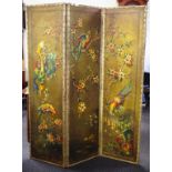 Antique Dutch 3 panel screen/room divider