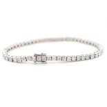 5.72ct diamond and 18ct white gold tennis bracelet