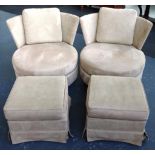 Two swivel tub chairs