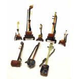 Eight jade miniature musical instruments