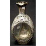 Chinese silver and glass decanter