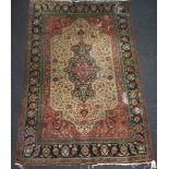 Fine weave silk blend rug