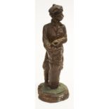 Bronze figure of an early golfer