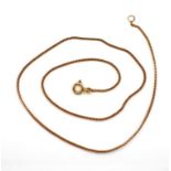 9ct rose gold curb link chain necklace