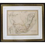 Framed Stanford Geographic Map of South Africa