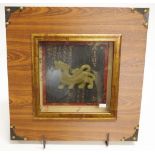 Chinese framed greenstone dragon figure