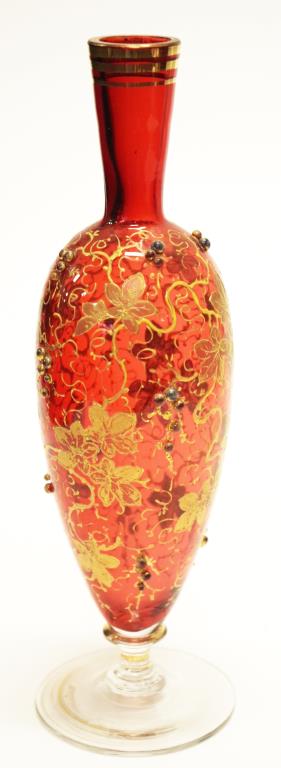 Antique Moser hand painted vase - Image 2 of 3
