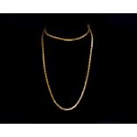 A heavy gold "Byzantine"chain link necklace