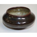 Chinese brown glaze ceramic brush washer
