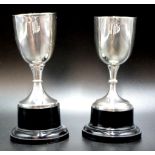 Two various George V sterling silver trophy cups