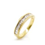 Diamond set 18ct yellow gold wedder