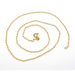 9ct yellow gold chain link necklace