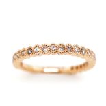 Diamond set 18ct rose gold ring