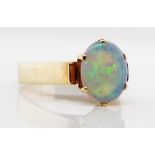 Opal and 9ct rose gold ring