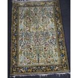 Fine weave silk blend rug