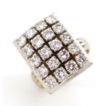 2.00ct diamond set 14ct yellow gold ring