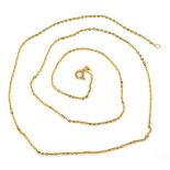 18ct yellow gold belcher link necklace