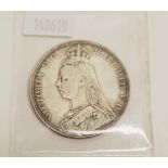 1890 Queen Victoria Jubilee Head Crown coin