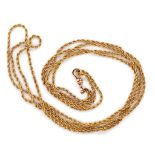 Rose gold gilt metal rope twist chain