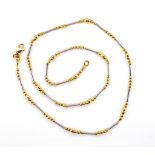 9ct yellow and white gold necklace