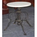 Marble top occasional table