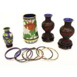 Collection Chinese cloisonne pieces