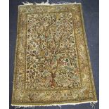 Fine weave silk blend rug