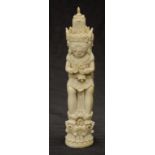 Vintage Oriental carved bone Deity figure