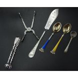 Collection various silver cutlery pieces