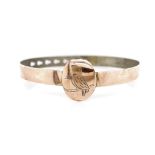 Australian rose gold lined Kookaburra bangle