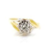 0.33ct diamond and 18ct gold ring