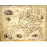Vintage 'China and Burmah' framed map